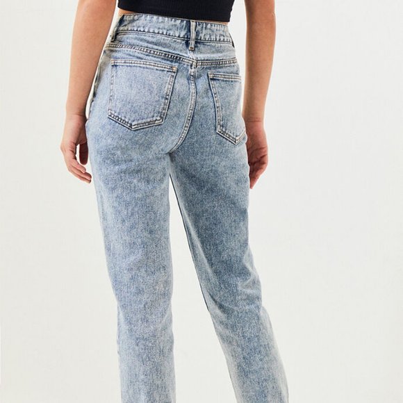 PacSun Acid Wash High Waist Cropped Mom Jeans 29 - Picture 2 of 12
